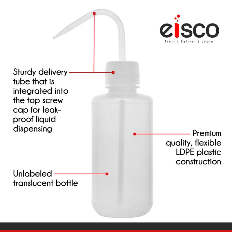 EISCO Extra Large Wash Bottle, Premium LDPE Plastic, 33.8oz (1000mL/1L) Capacity, Squeeze Bottle - Image 3